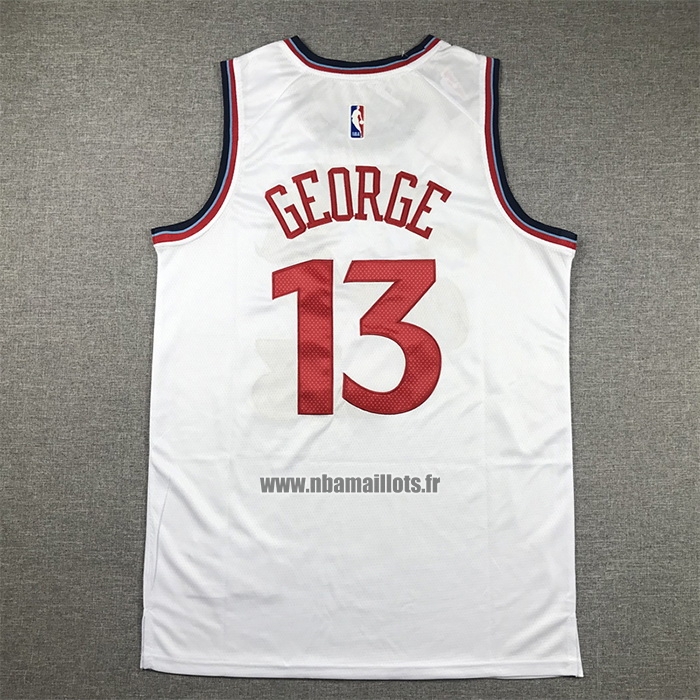 Maillot Los Angeles Clippers Paul George NO 13 Association 2024-25 Blanc
